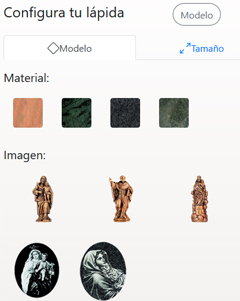 Elige el modelo y tamaño